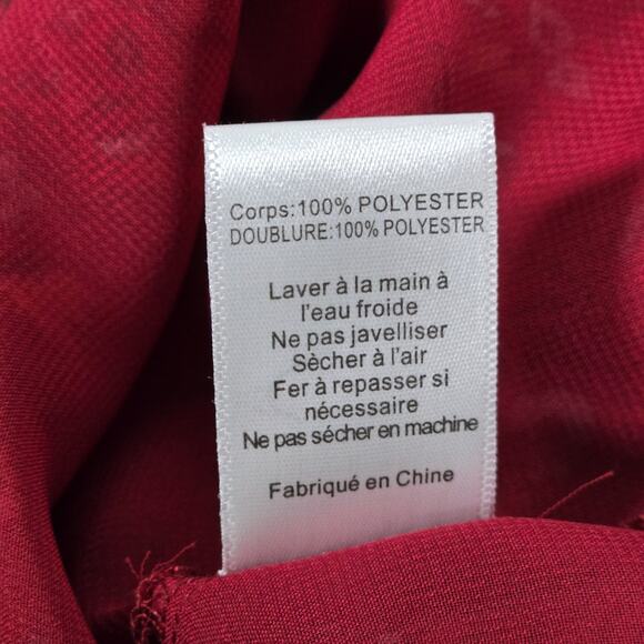 Lush Flowy‎ Floral Smocked Long Sleeve Dress in Wine L - Picture 4 of 8